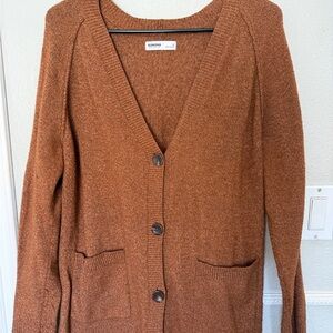 Sonoma Burnt Orange Button-Front Women’s Cardigan